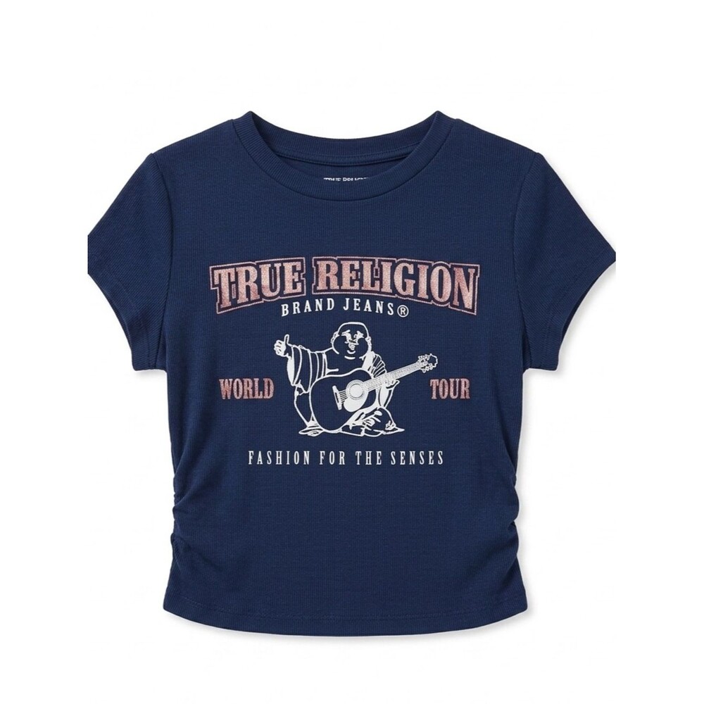 True Religion Y2K Graphic Crop Top - Size Medium Streetwear